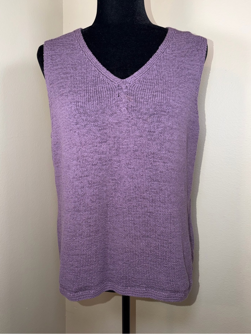 Pendleton Purple Knit Tank Top Sweater Large Comfy Fall Preppy Academia Whimsy